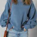 Sail Blue XL Kinsley Fleece Exposed Seam Casual Sweatshirt
