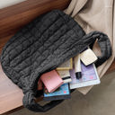  Kylie Quilted Zipper Tote Bag