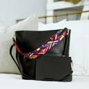 Black Berry Stripe Kyndall Handbag | Choose Your Strap