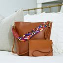 Brown Blue/White Aztec Kyndall Handbag | Choose Your Strap