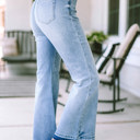  Kyra Waist Distressed Flared Jeans