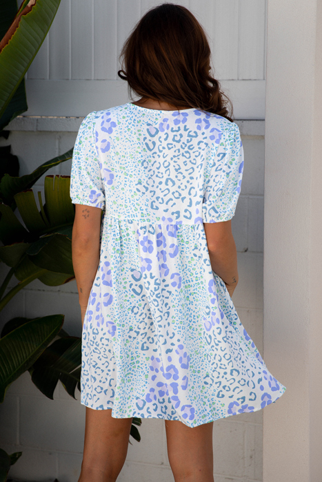 Lacey Puff Sleeve Mini Dress