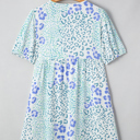  Lacey Puff Sleeve Mini Dress