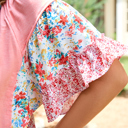  Lacey Ruffled Short Sleeve PLUS Blouse