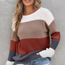  Lainey Knitted O-neck Pullover Sweater