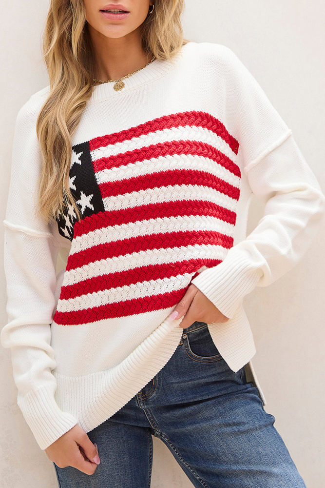 Lakelyn American Flag Sweater