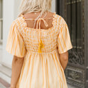  Lakelyn Print Smocked Flowy Blouse