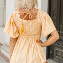  Lakelyn Print Smocked Flowy Blouse