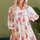 Pink Large Lana Floral Babydoll Dress