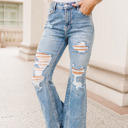 Sky Blue Size 8 Lana High Rise Flare Jeans