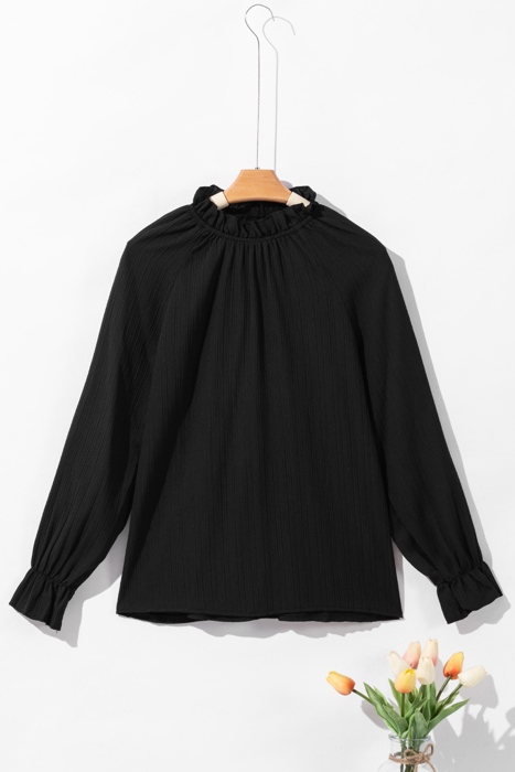 Lanabina Ripple Bubble Sleeve Blouse