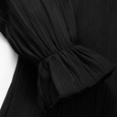  Lanabina Ripple Bubble Sleeve Blouse