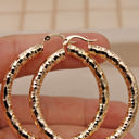  Large Diamond Cut Hoop Earrings