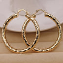  Large Diamond Cut Hoop Earrings