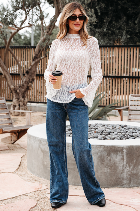 Laurel Bell Sleeve Mock Blouse