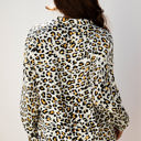  Laurel Leopard V Neck Blouse