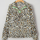  Laurel Leopard V Neck Blouse