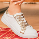 White Size 8 Lauren Leather Lace Up Shoes