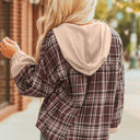  Lauren Plaid Patchwork Long Sleeve Hooded Top