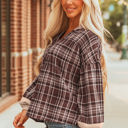  Lauren Plaid Patchwork Long Sleeve Hooded Top