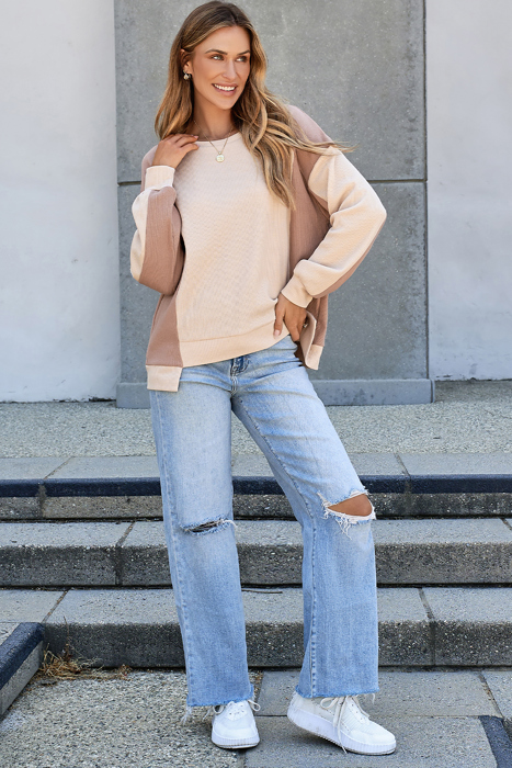 Lavender Low Raglan Sleeve Sweatshirt