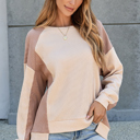 Smoke Gray Small Lavender Low Raglan Sleeve Sweatshirt