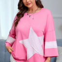 Pink Laylani Bracelet Sleeve Loose PLUS Tee