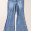  Laylani Distressed Hem Flared Jeans