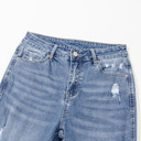  Laylani Distressed Hem Flared Jeans