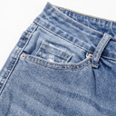  Laylani Distressed Hem Flared Jeans