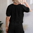  Laylani Puff Sleeve Top and Ruffled Shorts Set