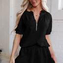  Laylani Puff Sleeve Top and Ruffled Shorts Set