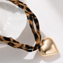  Lea Heart Charm Scarf Necklace