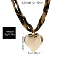  Lea Heart Charm Scarf Necklace