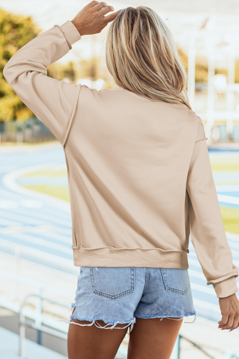 Leah Shoulder Reversible Mock Sweatshirt