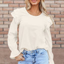  Leanna Ruffled Corduroy Blouse