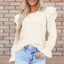  Leanna Ruffled Corduroy Blouse