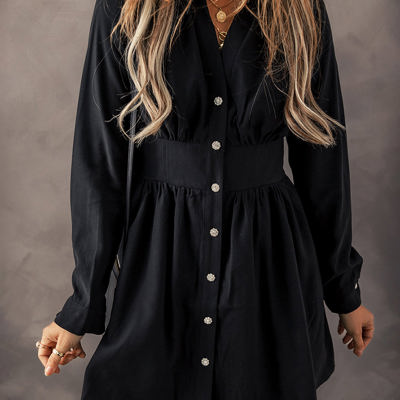 Leia Long Sleeve Shirt Mini Dress