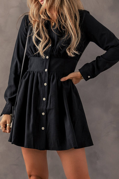 Leia Long Sleeve Shirt Mini Dress