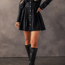  Leia Long Sleeve Shirt Mini Dress