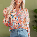  Leighton Floral Buttoned Loose Shirt