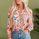  Leighton Floral Buttoned Loose Shirt