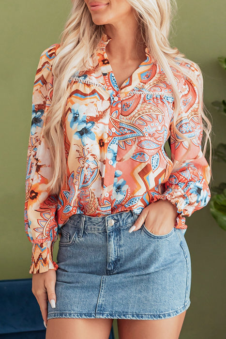 Leighton Floral Buttoned Loose Shirt