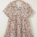  Leila Plus Size Cuffed Sleeve Empire Waist Dress