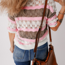  Leilani Crochet Half Sleeve Sweater