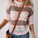  Leilani Crochet Half Sleeve Sweater