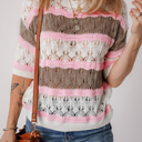  Leilani Crochet Half Sleeve Sweater