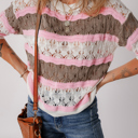  Leilani Crochet Half Sleeve Sweater