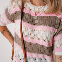  Leilani Crochet Half Sleeve Sweater