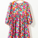  Lena Floral Bubble Sleeve Babydoll Dress